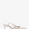 Alora Metallic-Pumps aus schlangengeprägtem Leder mit Fersenriemen
