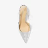 Alora Metallic-Pumps aus schlangengeprägtem Leder mit Fersenriemen