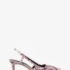 Alora Slingback-Pumps aus Leder mit Schlangenprägung