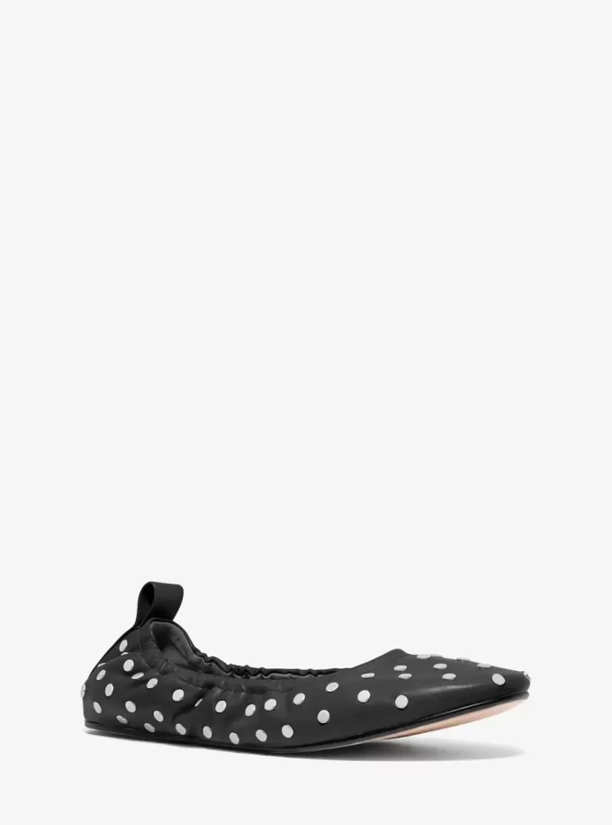 Amy Ballerinas aus Leder mit Nieten