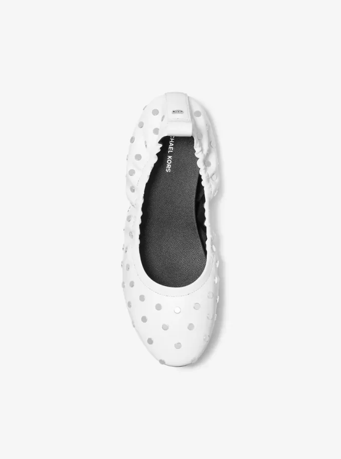 Amy Ballerinas aus Leder mit Nieten