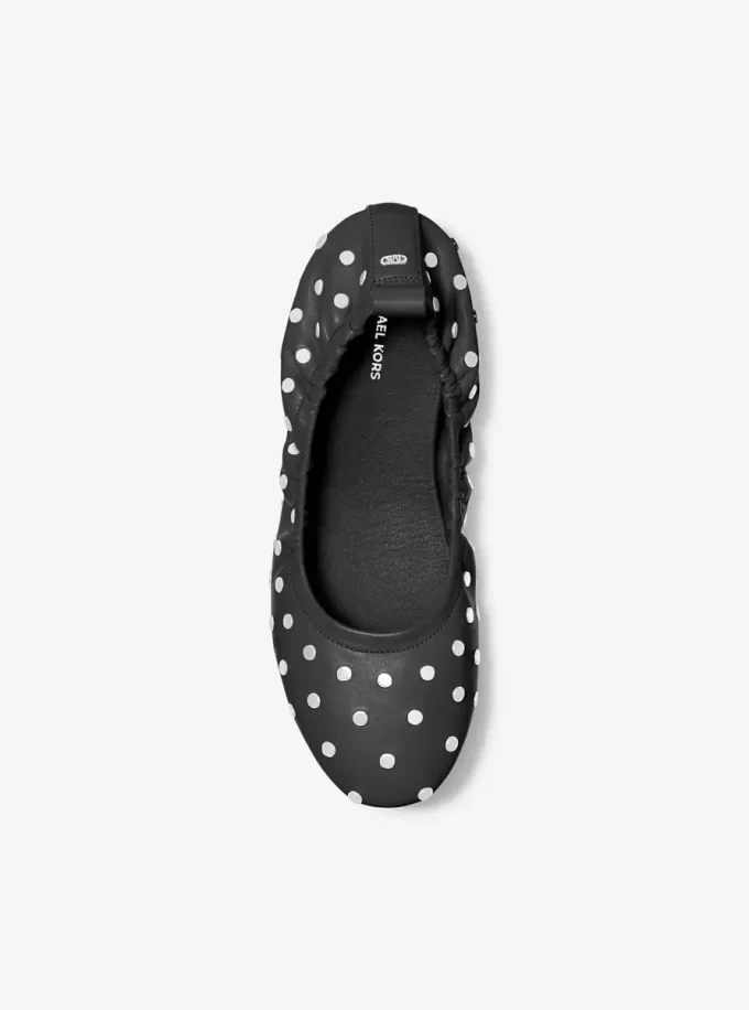Amy Ballerinas aus Leder mit Nieten