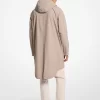 Anorak aus stückgefärbtem Stretch-Baumwollpopeline