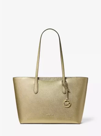 Arden Große Metallic-Tragetasche mit Reißverschluss oben