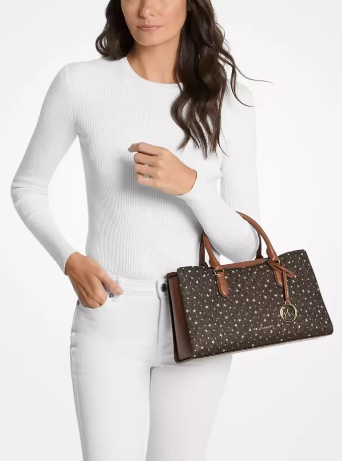 Arden Medium Schultertasche mit bedrucktem Logo