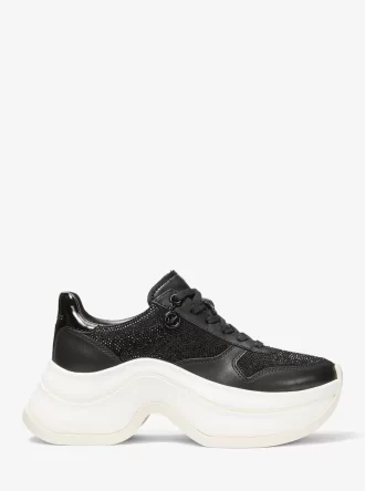 Arla Leder-Sneaker mit Verzierungen
