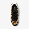 Arla Sneaker aus Kalbsfell und Leder mit Leopardenmuster