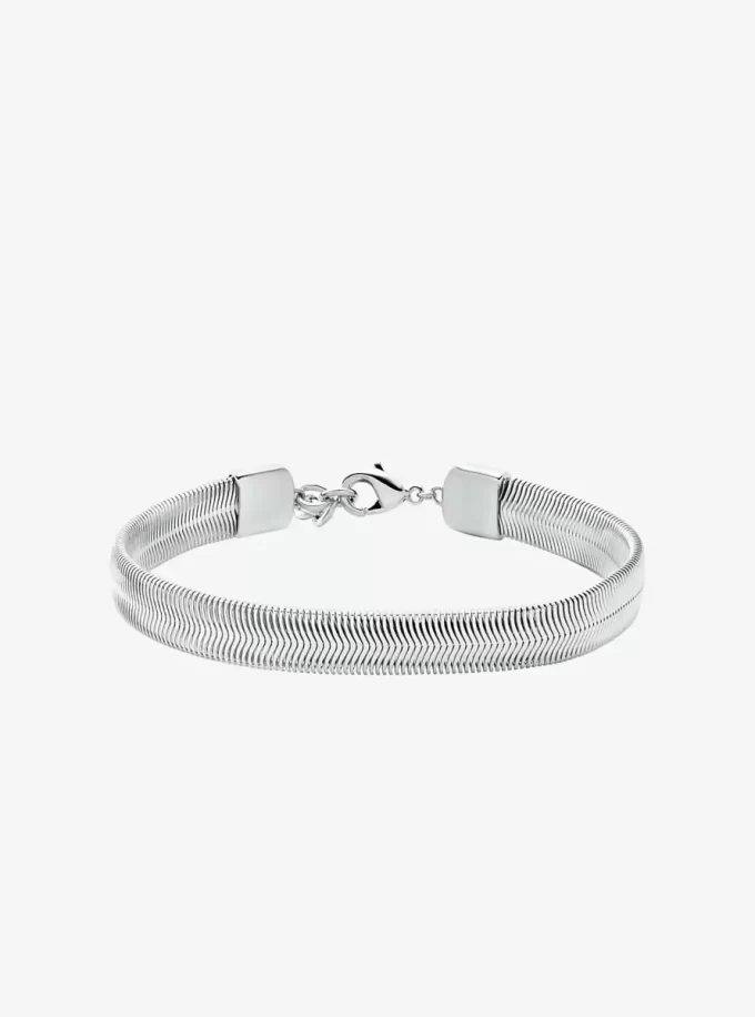 Armband aus edelmetallplattiertem Messing in Schlangenkette