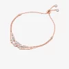Armband aus edelmetallplattiertem Sterlingsilber mit Lünetten-Schieber