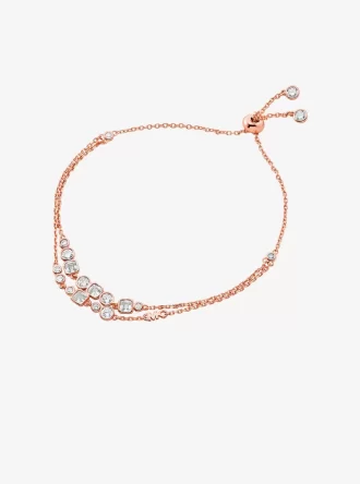 Armband aus edelmetallplattiertem Sterlingsilber mit Lünetten-Schieber