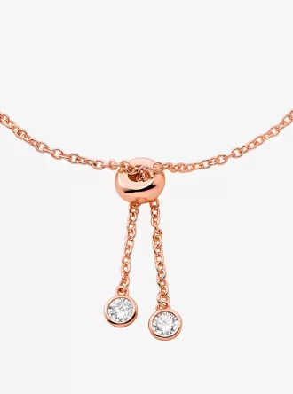 Armband aus edelmetallplattiertem Sterlingsilber mit Lünetten-Schieber
