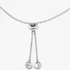 Armband aus Sterlingsilber mit Pavé-Halo-Verschluss und Edelmetallplattierung Armband aus Sterlingsilber mit Pavé-Halo-Verschluss und Edelmetallplattierung
