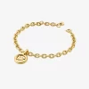Armband mit Logo-Anhänger und Gliederkette Armband mit Logo-Anhänger und Gliederkette