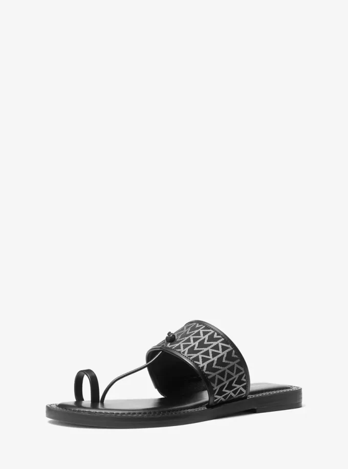 Ashtin MK2000 Logo-Jacquard-Sandale Ashtin MK2000 Logo-Jacquard-Sandale