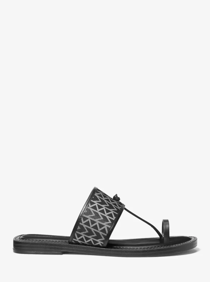 Ashtin MK2000 Logo-Jacquard-Sandale Ashtin MK2000 Logo-Jacquard-Sandale
