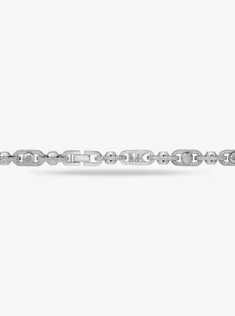 Astor Link Extra-große Halskette aus edelmetallplattiertem Messing mit Pavé-Fassung