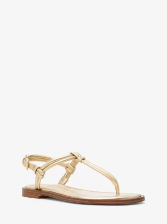 Astra Metallic Leder T-Riemen-Sandale