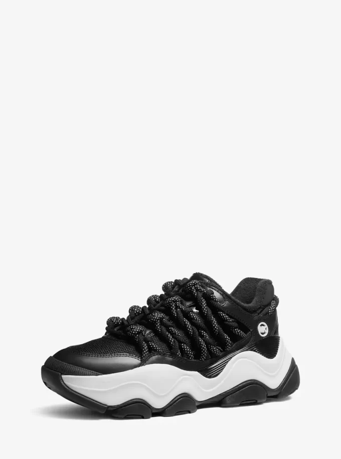 Atlas Cord Leder- und Mesh-Sneaker Atlas Cord Leder- und Mesh-Sneaker
