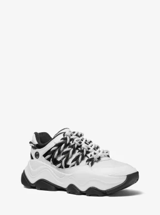 Atlas Cord Mesh und Leder-Sneaker