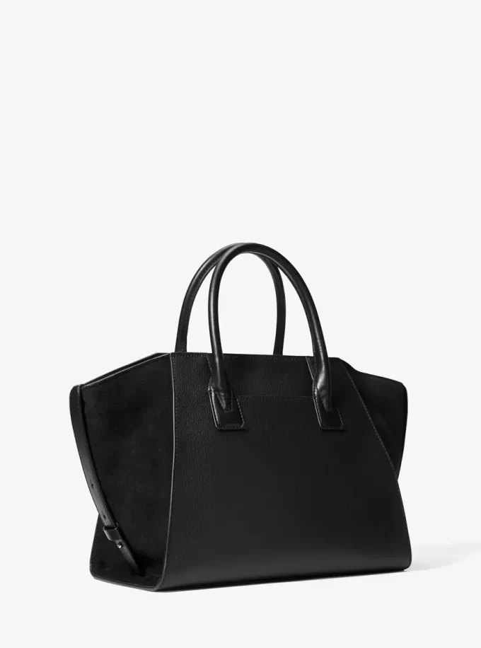 Avril Große Henkeltasche aus Leder und Wildleder Avril Große Henkeltasche aus Leder und Wildleder