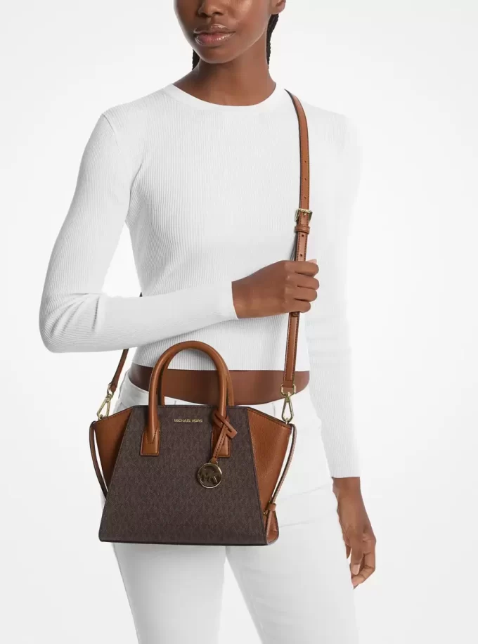 Avril Small Logo und Ledertasche Avril Small Logo und Ledertasche
