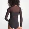 Badeanzug aus dehnbarem Nylon mit Reißverschluss