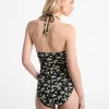 Badeanzug aus Stretch-Nylon mit Blumenmuster