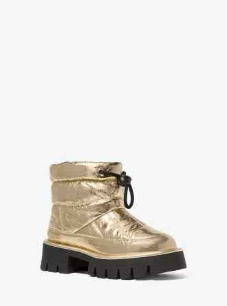 Barton Stiefel aus geknacktem Metallic-Leder