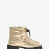 Barton Stiefel aus geknacktem Metallic-Leder