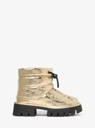 Barton Stiefel aus geknacktem Metallic-Leder