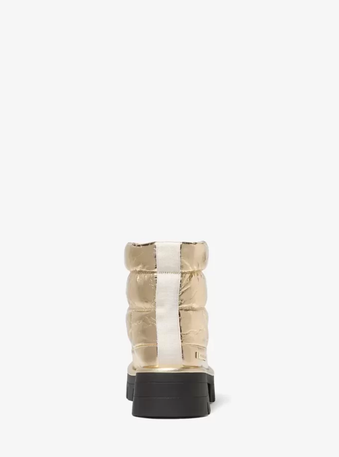Barton Stiefel aus geknacktem Metallic-Leder