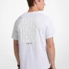 Baumwoll-T-Shirt mit geprägtem Logo und Grafik Baumwoll-T-Shirt mit geprägtem Logo und Grafik