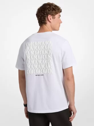 Baumwoll-T-Shirt mit geprägtem Logo und Grafik
