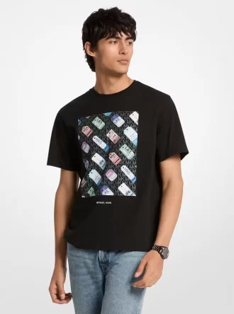 Baumwoll-T-Shirt mit Grafiklogo