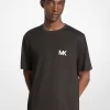 Baumwoll-T-Shirt mit Logo-Applikation