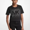 Baumwoll-T-Shirt mit Logoverzierung