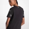 Baumwoll-T-Shirt mit Logoverzierung