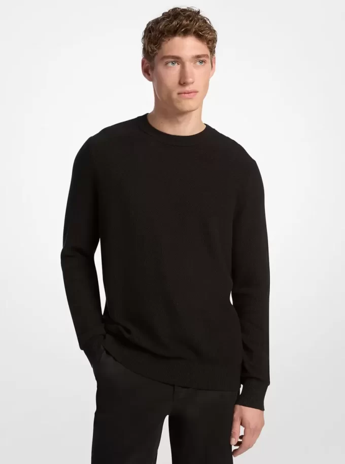 Baumwollpullover aus Mouliné Baumwollpullover aus Mouliné