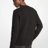 Baumwollpullover mit Logo-Jacquardmuster Baumwollpullover mit Logo-Jacquardmuster