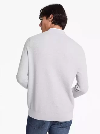 Baumwollpullover mit Viertelreißverschluss