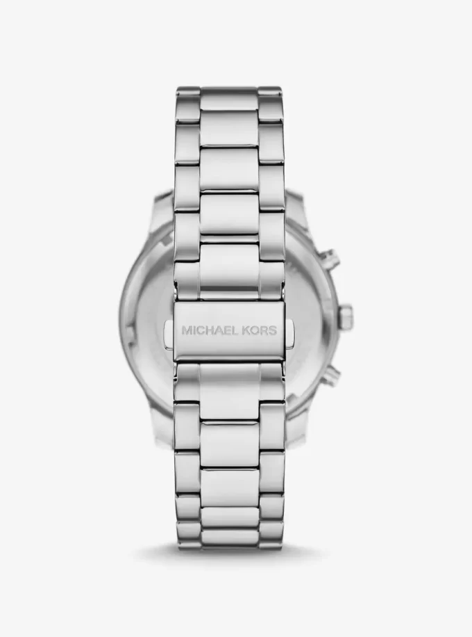 Übergroße Berkley Pavé silberfarbene Uhr Übergroße Berkley Pavé silberfarbene Uhr