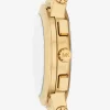 Übergroße Billie-Uhr in mattiertem Goldton Übergroße Billie-Uhr in mattiertem Goldton