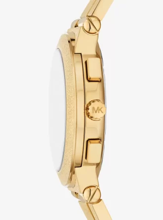 Übergroße Billie-Uhr in mattiertem Goldton