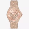 Übergroße Camille Pavé-Uhr in Roségold-Optik