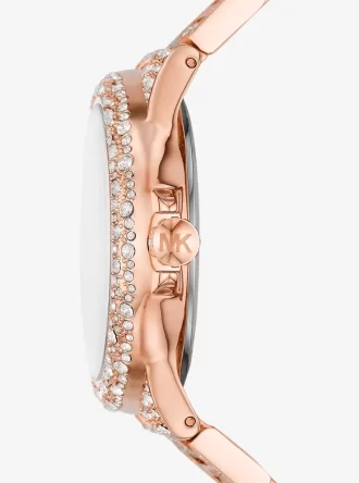 Übergroße Camille Pavé-Uhr in Roségold-Optik