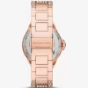 Übergroße Camille Pavé-Uhr in Roségold-Optik