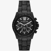 Übergroße Everest Pavé Uhr in Schwarz