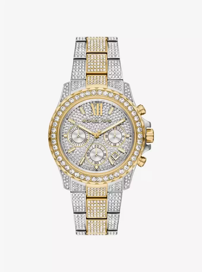 Übergroße Everest Pavé Zweifarbige Uhr Übergroße Everest Pavé Zweifarbige Uhr