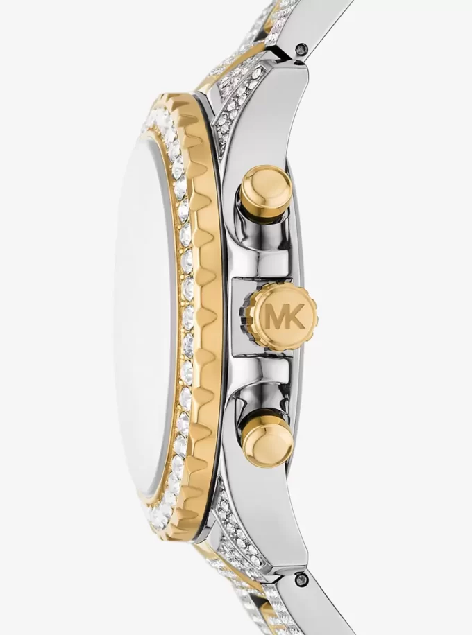 Übergroße Everest Pavé Zweifarbige Uhr Übergroße Everest Pavé Zweifarbige Uhr
