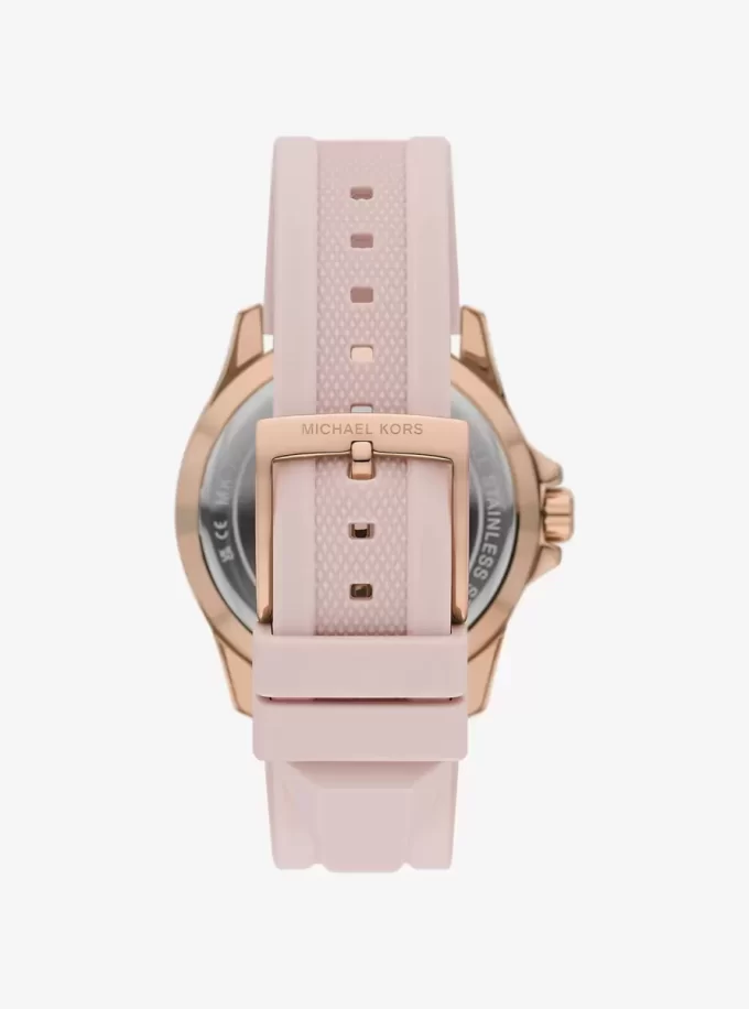 Übergroße Everest-Uhr in Roségold-Optik und Silikon